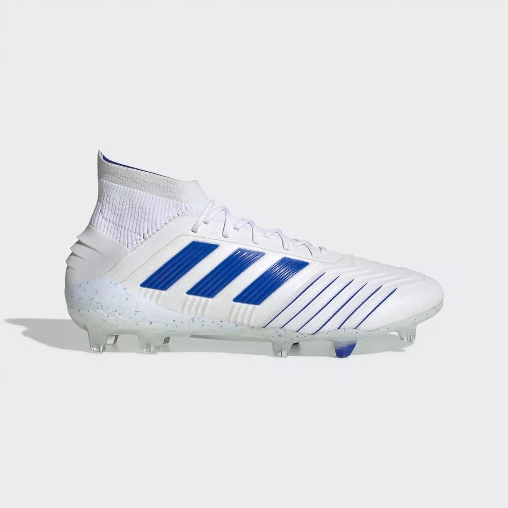 Adidas Predator 19.1 Firm Ground Tacos de Futbol Blancos Para Hombre (MX-54338)
